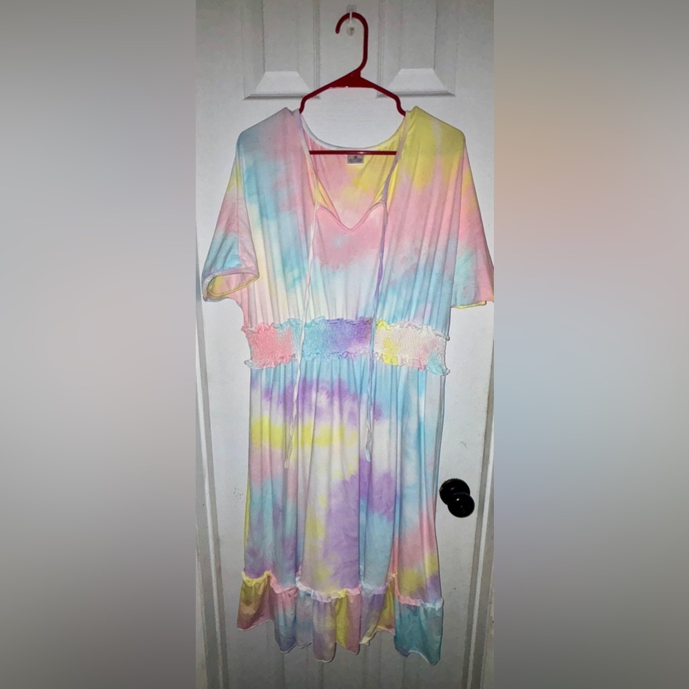 Stretchy soft tie dye dress